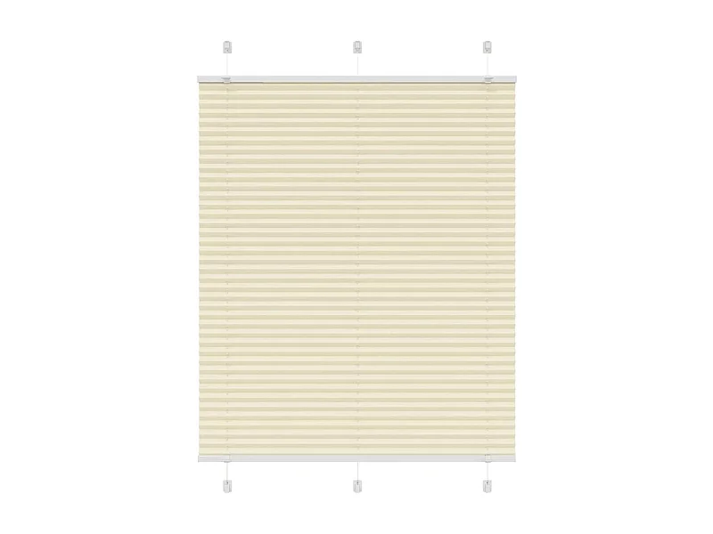 Creme Plissada Cega 110x150 cm Largura Tecido 109,4cm Poliéster