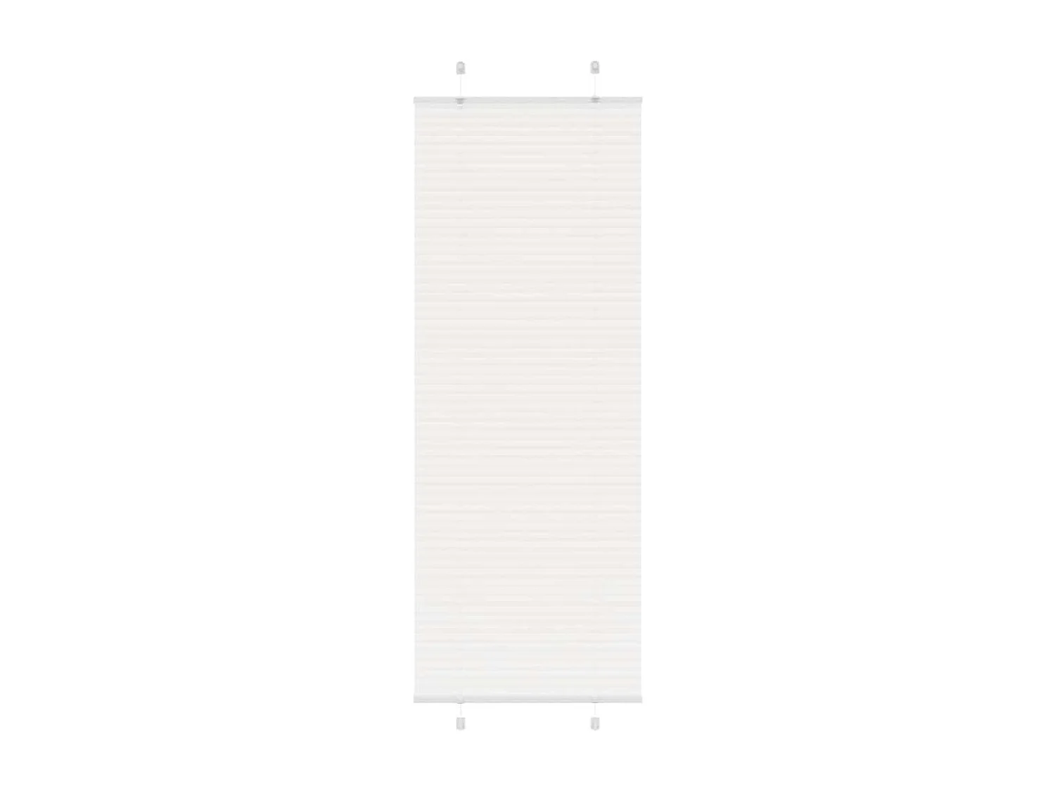 Store plissé blanc 70x200 cm largeur du tissu 69,4 cm polyester