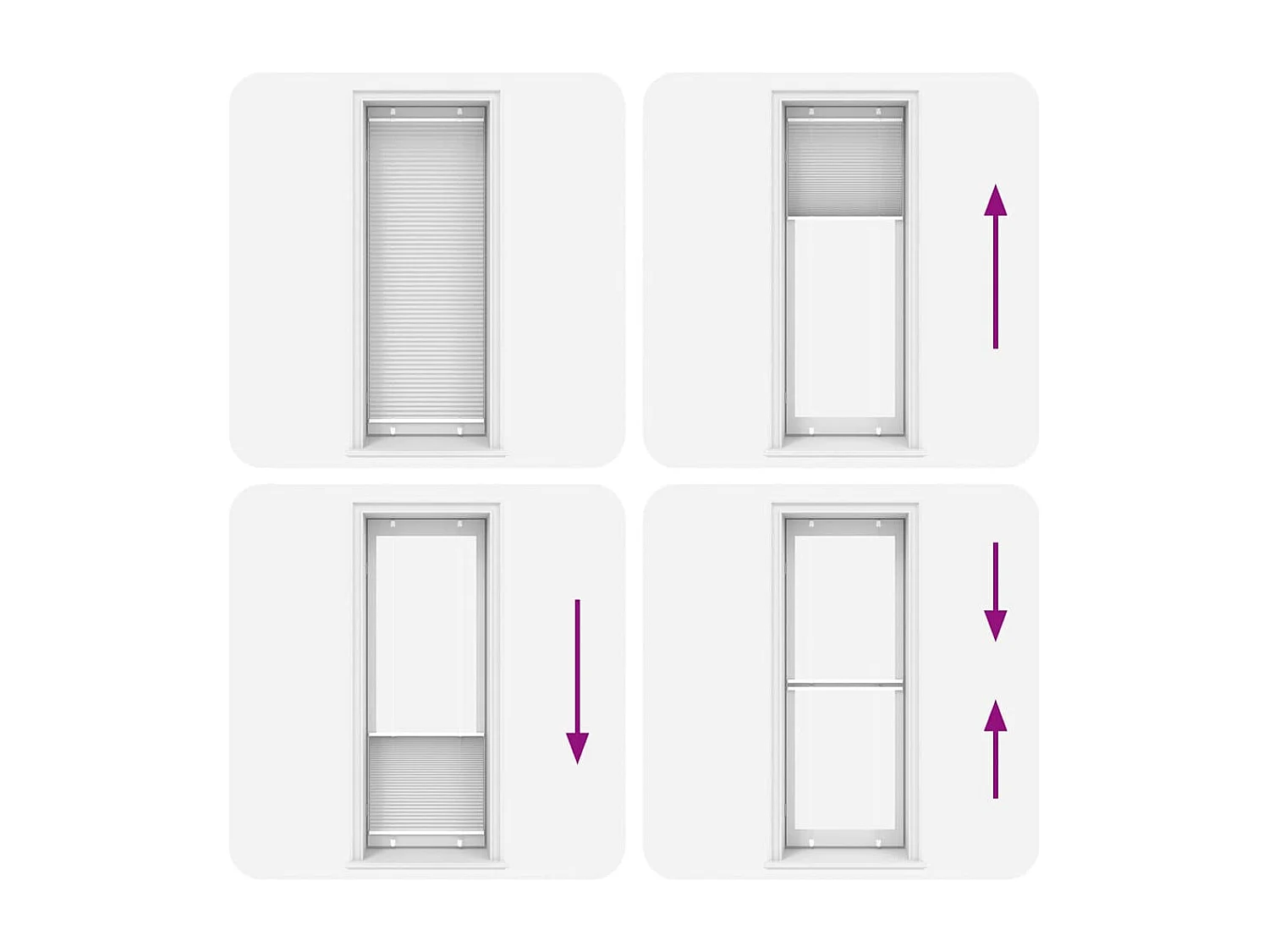 Store plissé blanc 70x200 cm largeur du tissu 69,4 cm polyester