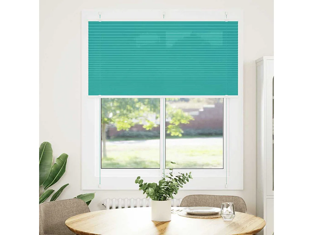 Estor Plisado verde petróleo 120x150 cm Tela Ancho 119,4 cm