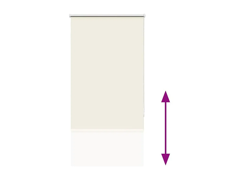 Estor Enrollable Opaco Blanco Roto 70x230cm Tela Ancho 65,7cm