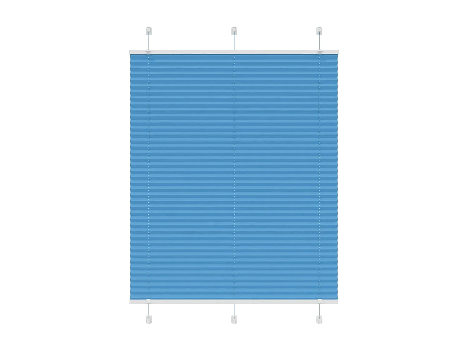 Plissé rolgordijn 105x100cm stofbreedte 104,4cm polyester blauw