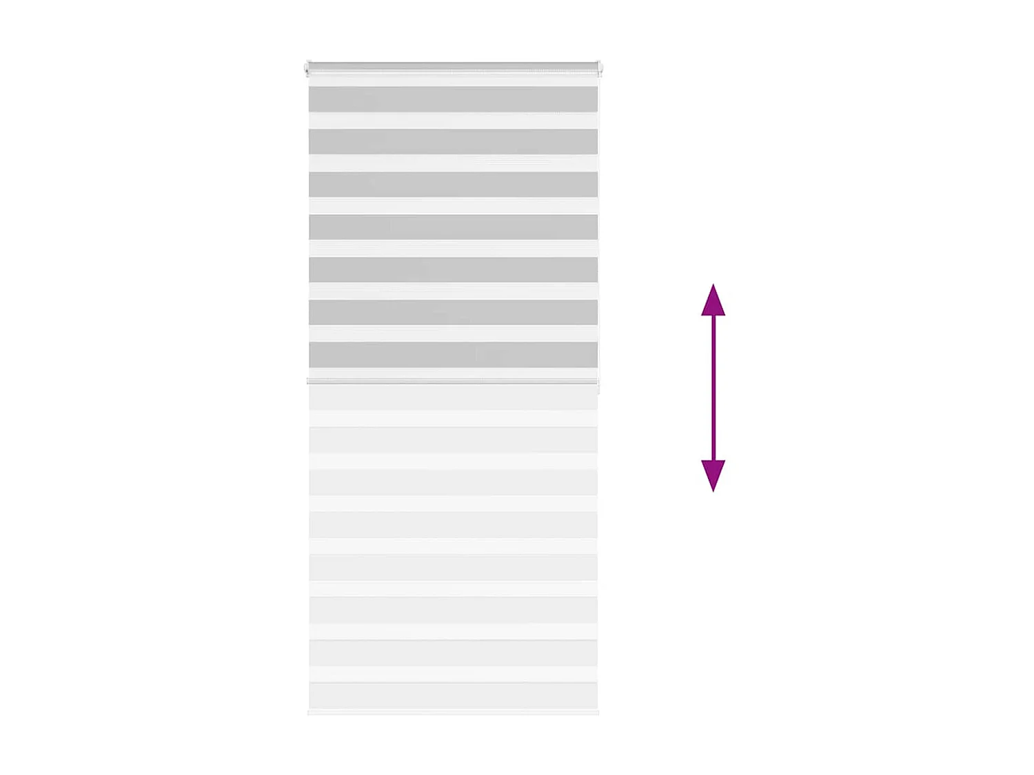 Store zèbre gris clair largeur du tissu 100,9 cm polyester