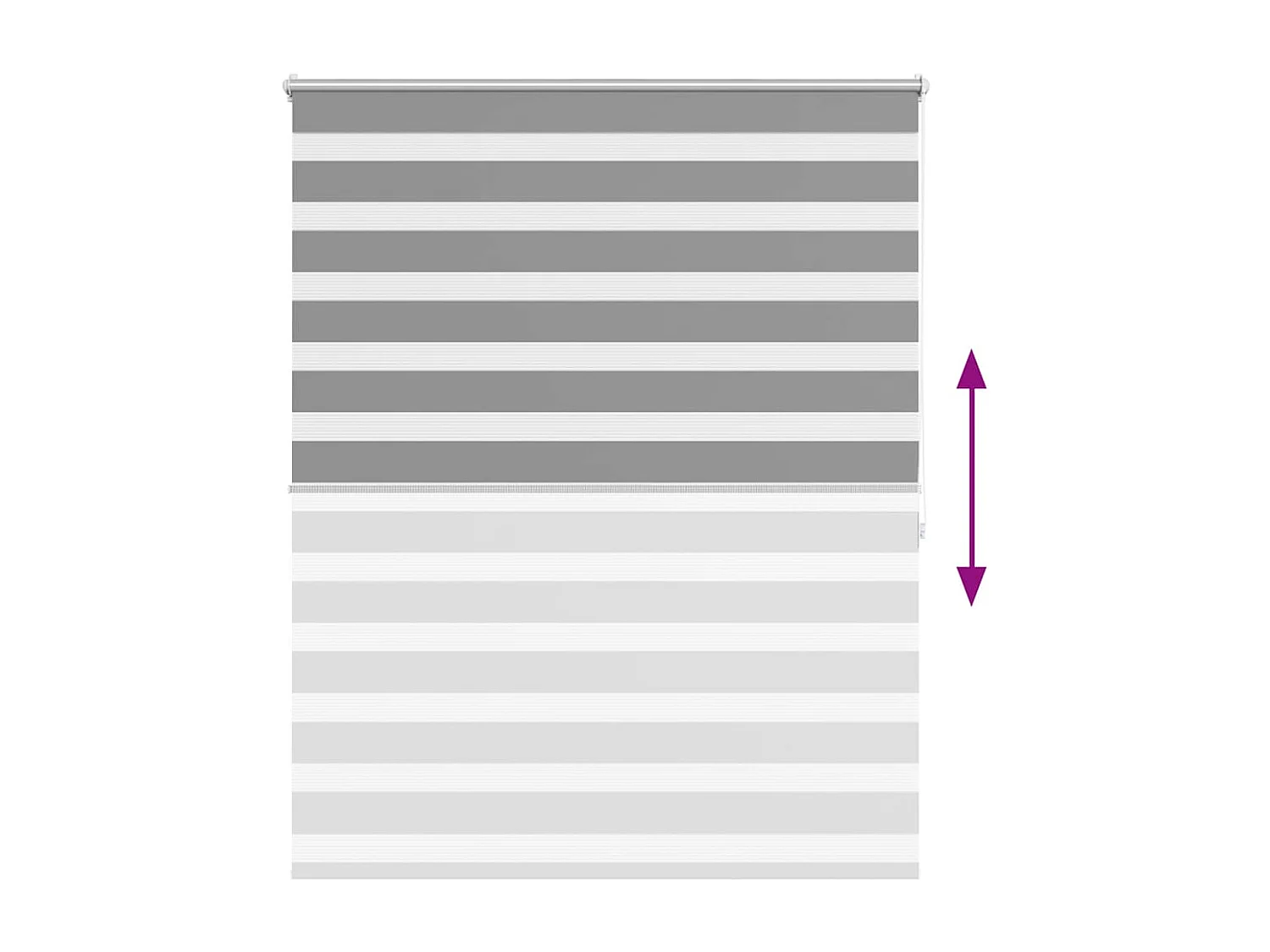 Persiana Cebra 120 x 175cm Gris