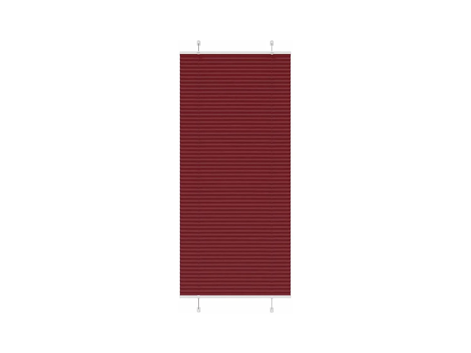 Store plissé rouge bordeaux 85x200 cm largeur du tissu 84,4 cm