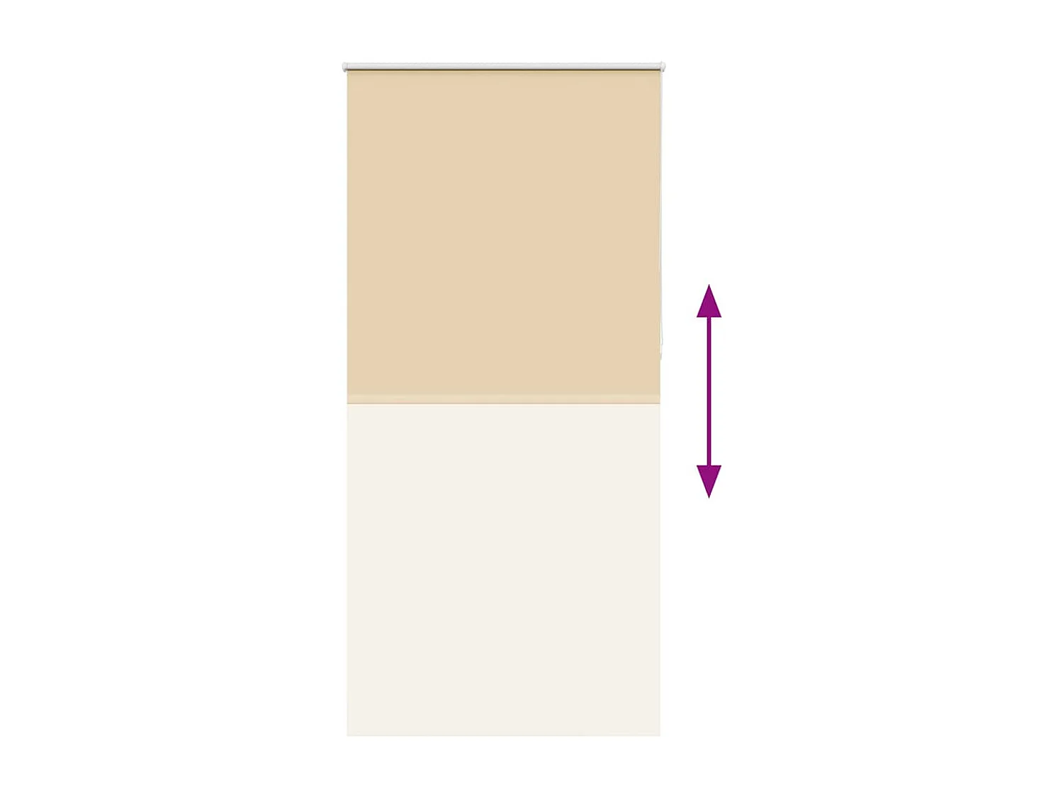 Estor Enrollable Opaco Beige 100x210 cm Tela Ancho 95,7 cm