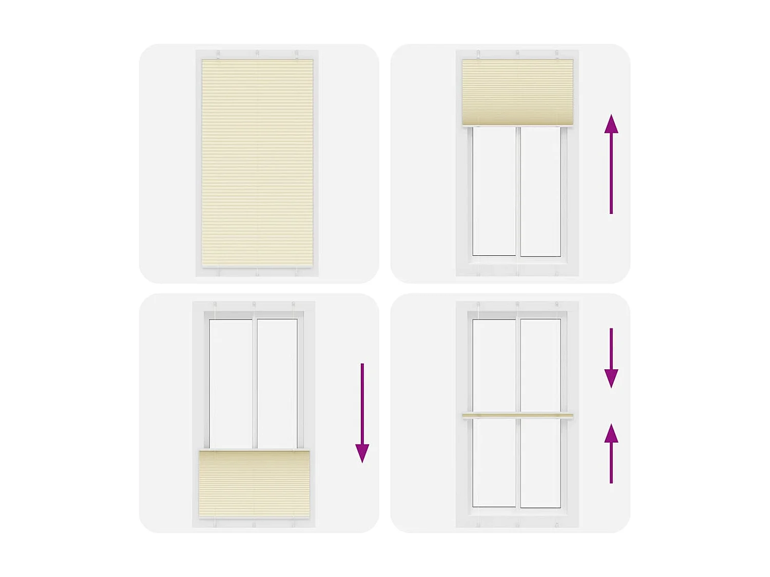 Store plissé crème 110x200cm largeur du tissu 109,4cm polyester