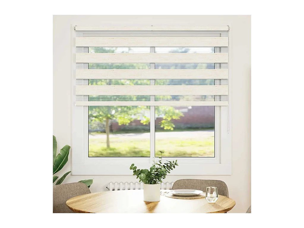 Store zèbre beige marbré largeur du tissu 140,9 cm polyester