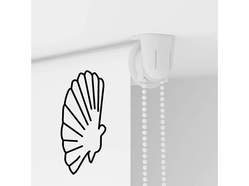 Estor enrollable para ducha tela 80x240 cm ancho 76 cm