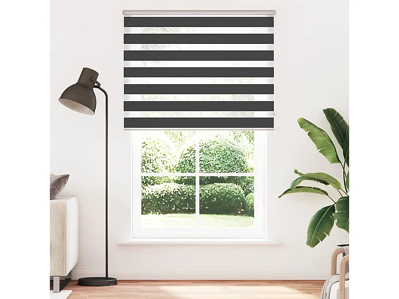 Store zèbre noir 150x200 cm largeur du tissu 145,9 cm polyester
