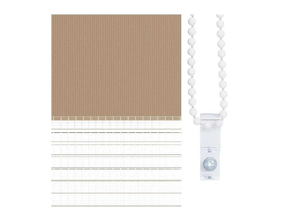 Store zèbre marron sable largeur du tissu 110,9 cm polyester