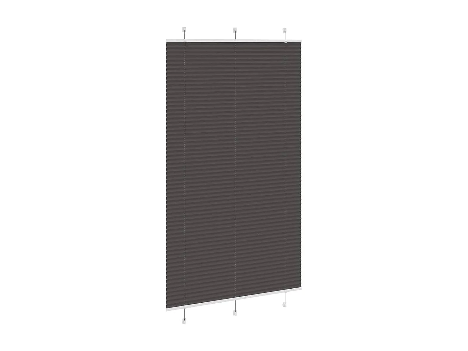 Store plissé noir 120x200 cm largeur du tissu 119,4cm polyester