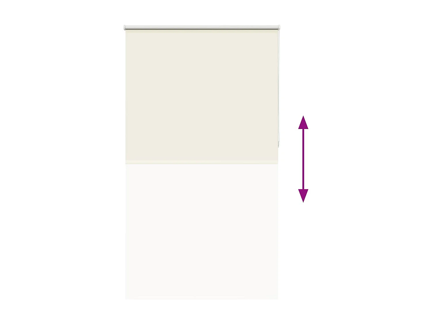 Store enrouleur occultant blanc cassé 140x210 cm largeur tissu