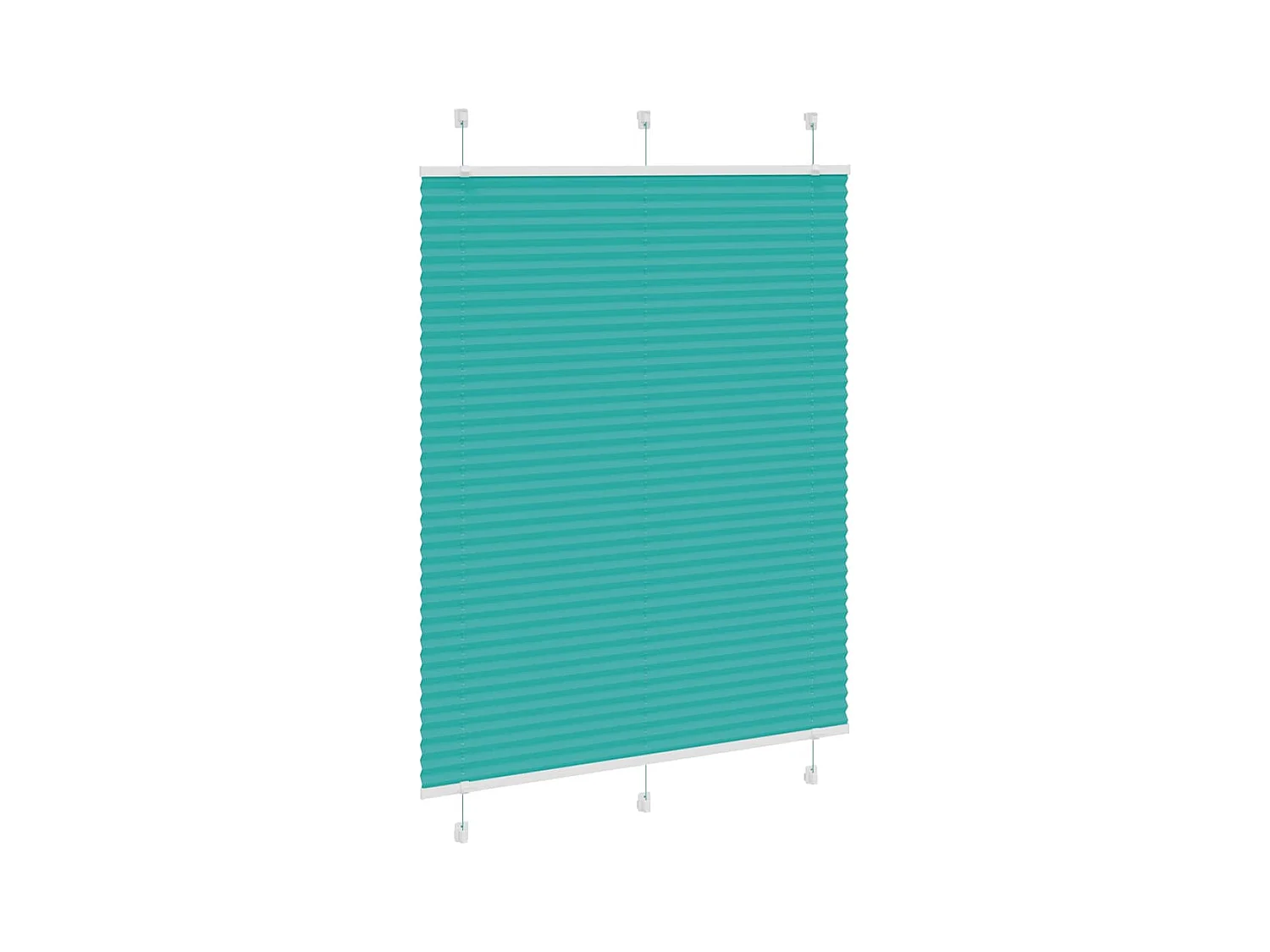Plissé rolgordijn 110x100 cm stofbreedte 109,4cm petrol groen