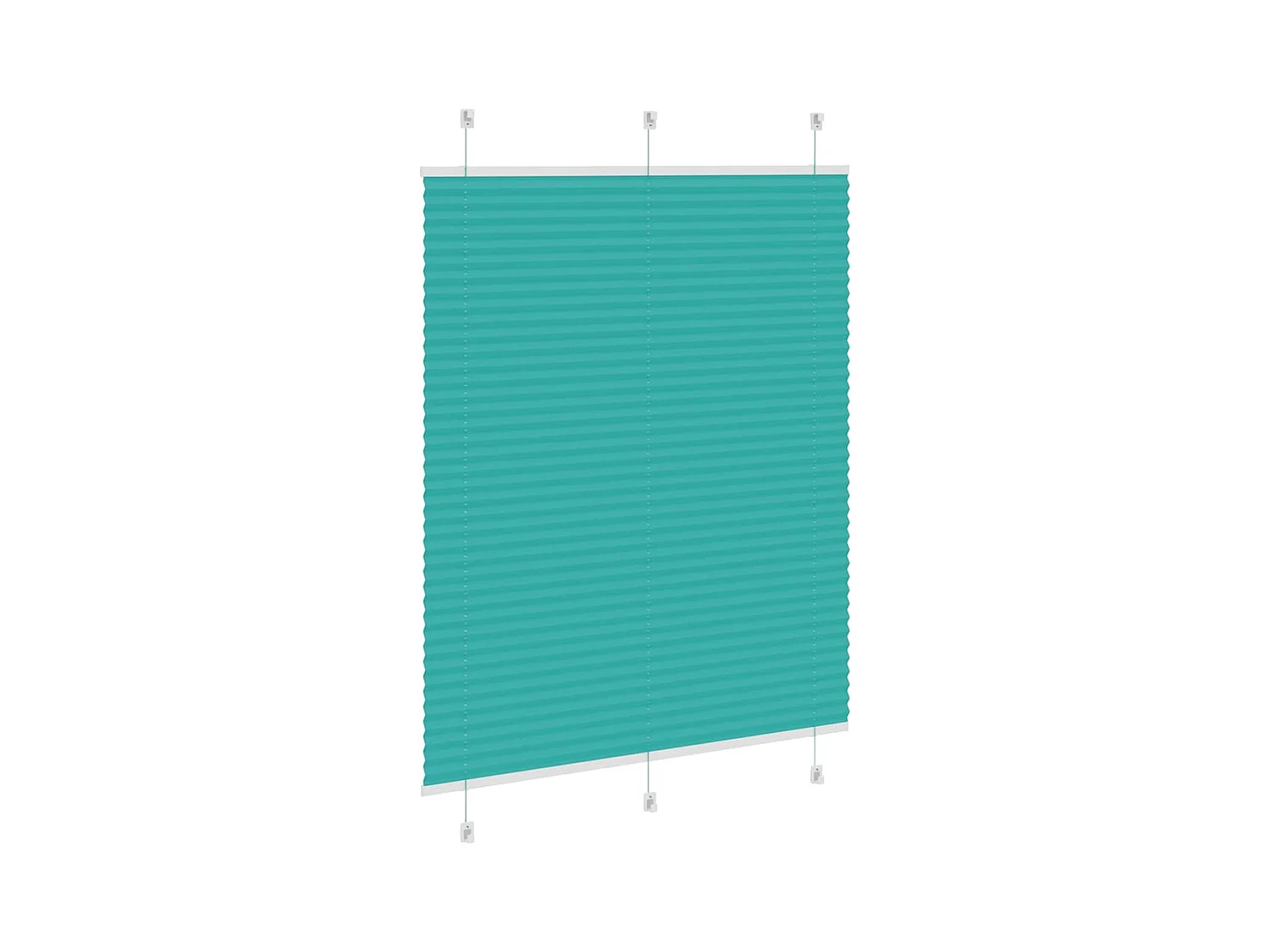 Plissé rolgordijn 110x100 cm stofbreedte 109,4cm petrol groen