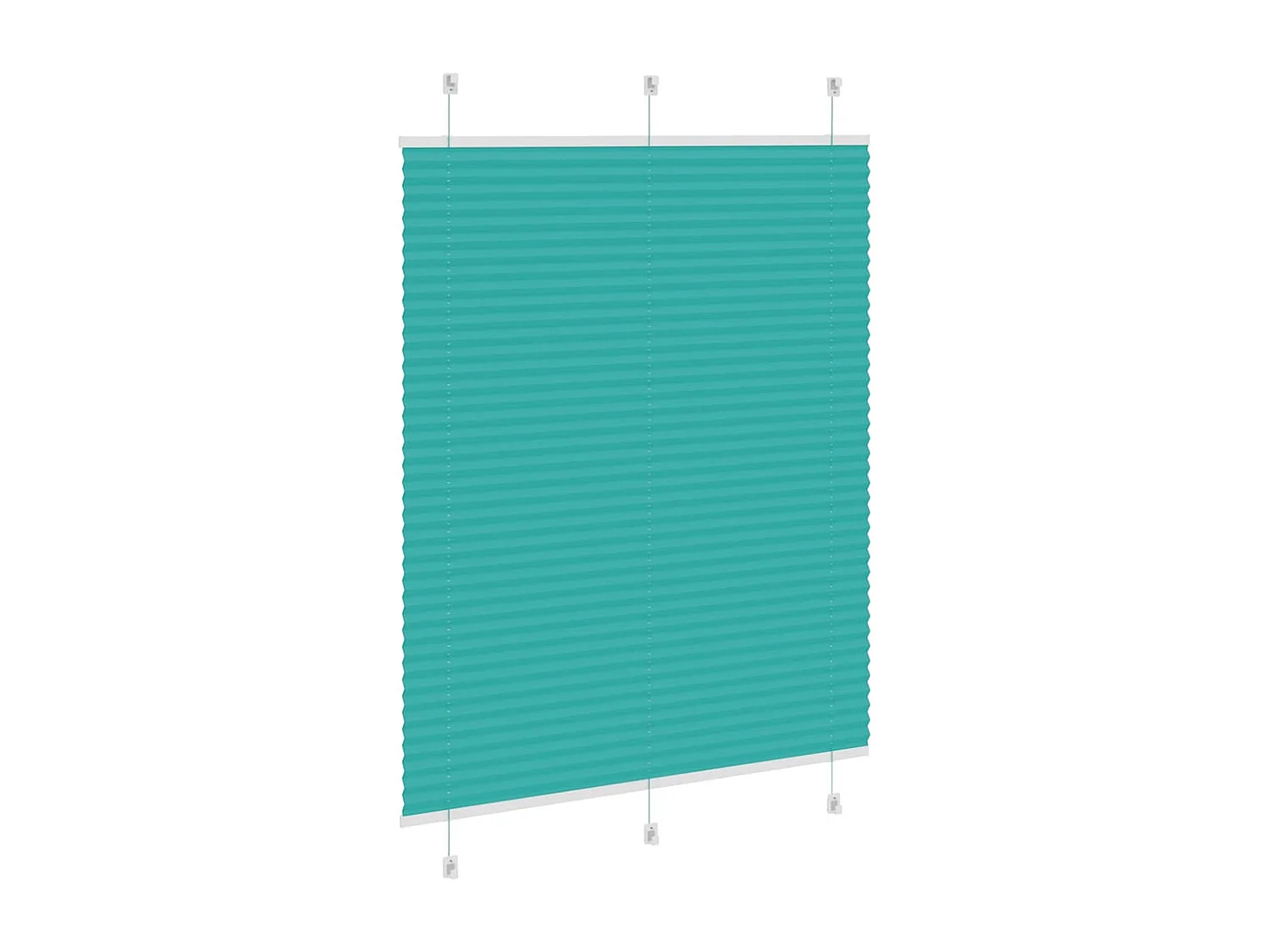 Store plissé vert pétrole 110x100cm largeur du tissu 109,4cm