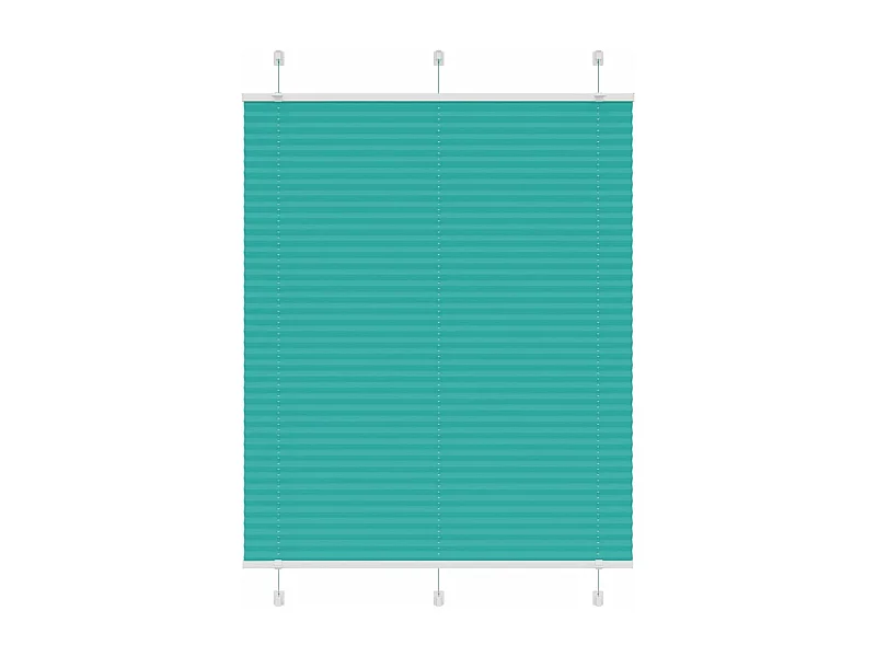 Store plissé vert pétrole 110x100cm largeur du tissu 109,4cm