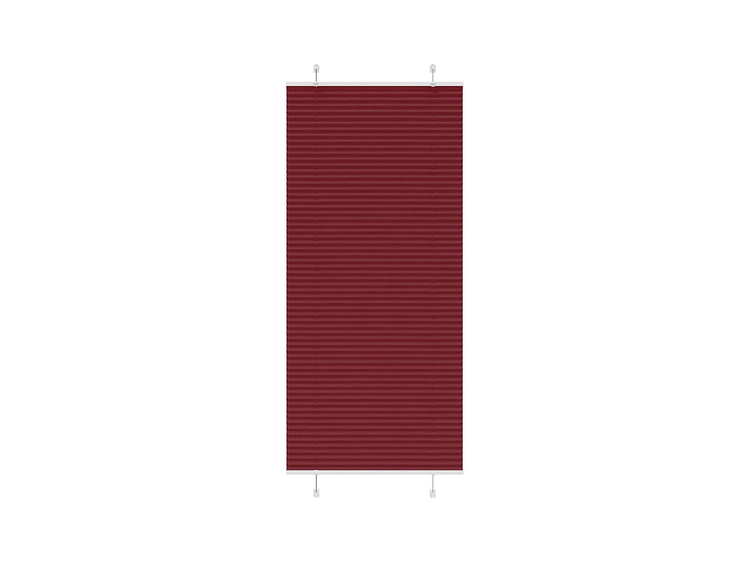 Store plissé rouge bordeaux 100x200 cm largeur du tissu 99,4 cm