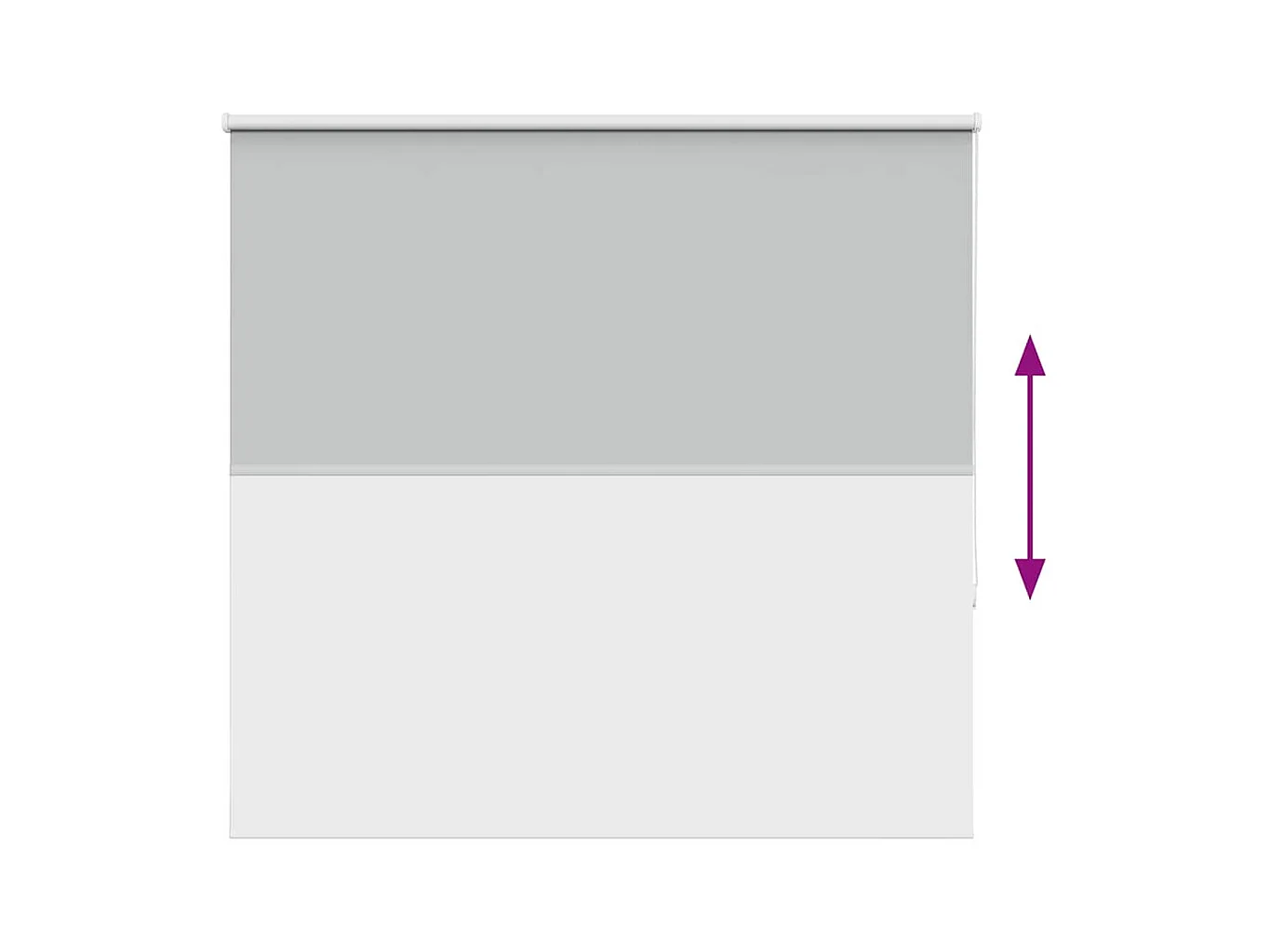 Estor Enrollable Opaco gris claro 165x175 cm Tela Ancho 161,6cm