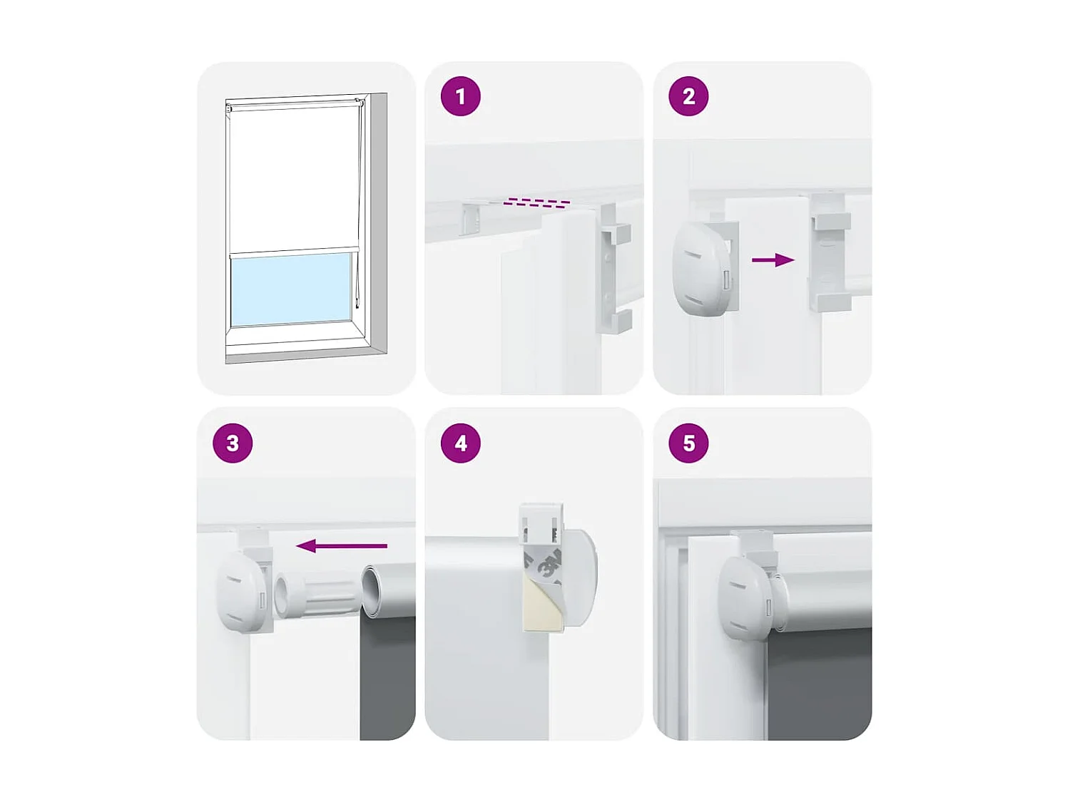 Store enrouleur occultant blanc cassé largeur du tissu 40,7 cm