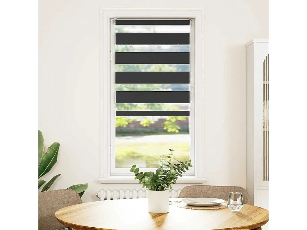 Store zèbre noir 60x100 cm largeur du tissu 55,9 cm polyester