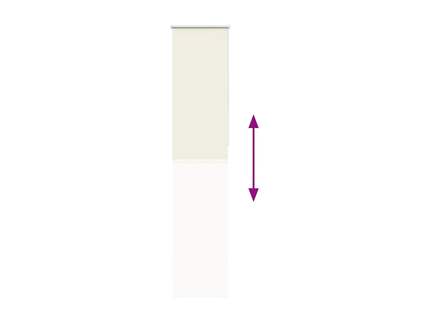 Estor Enrollable Opaco Blanco Roto 50x210cm Tela Ancho 45,7cm