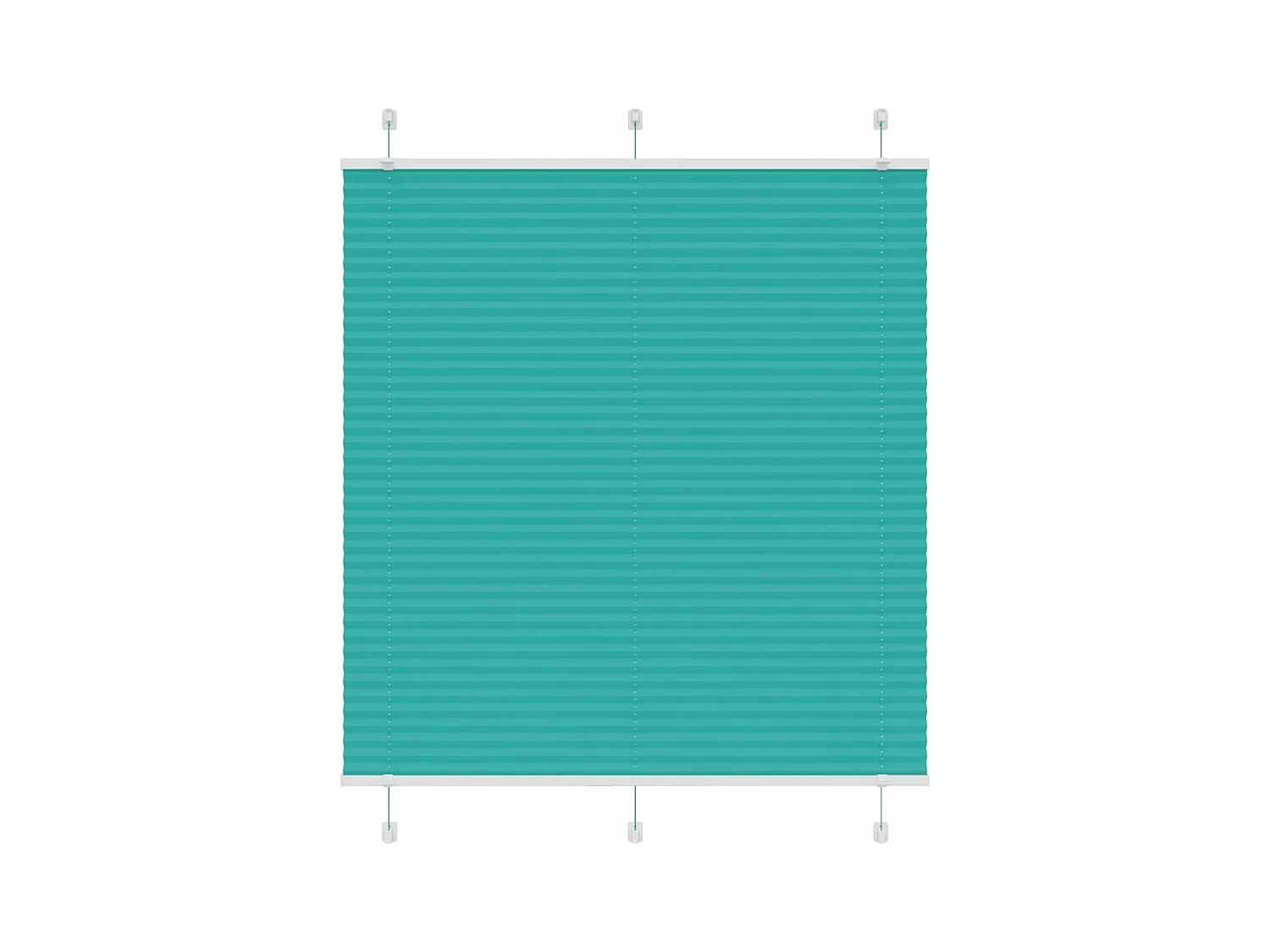 Plissé rolgordijn 120x100cm stofbreedte 119,4cm petrol groen