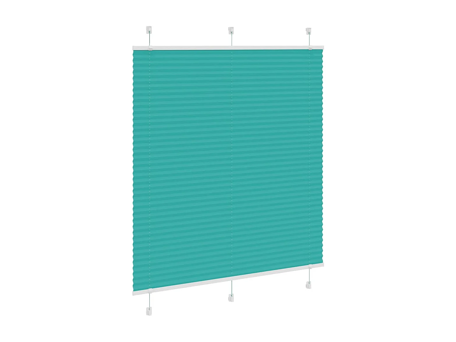 Store plissé vert pétrole 120x100cm largeur du tissu 119,4cm