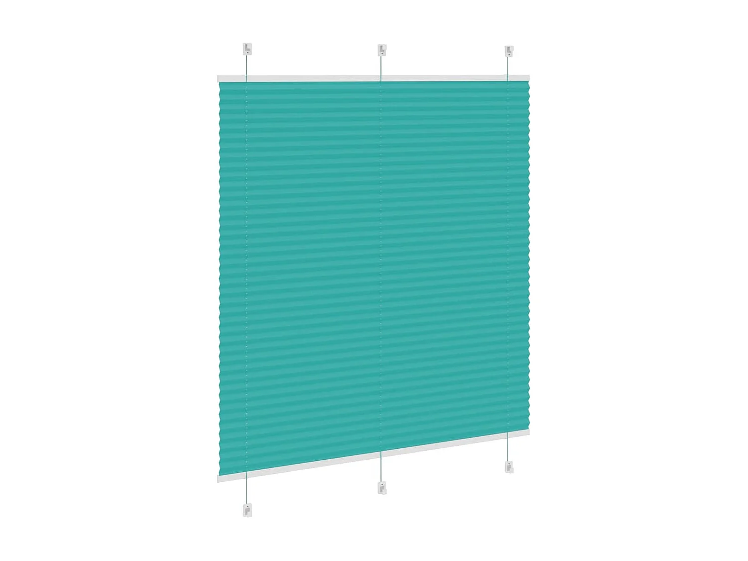 Store plissé vert pétrole 120x100cm largeur du tissu 119,4cm