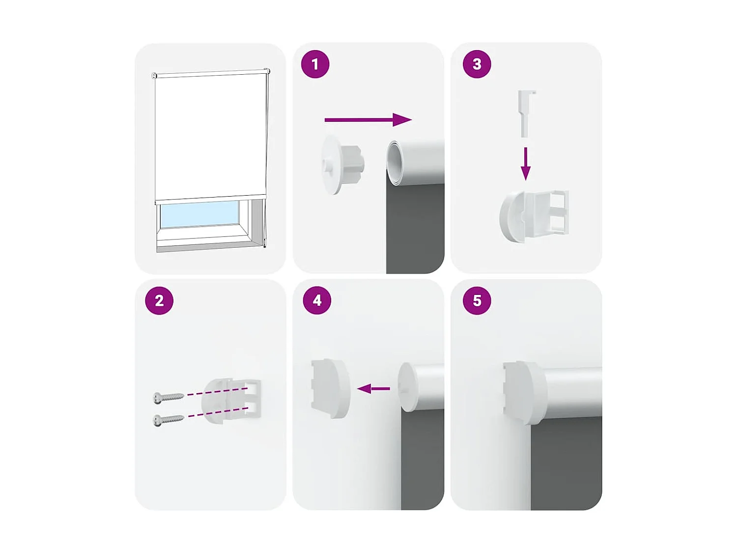 Estor Enrollable Opaco gris 165x150 cm Tela Ancho 161,6 cm