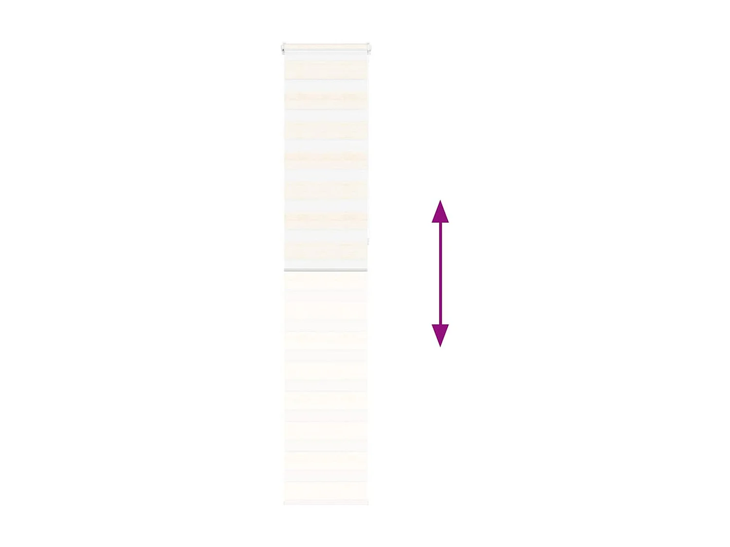 Store zèbre beige marbré largeur du tissu 35,9 cm polyester