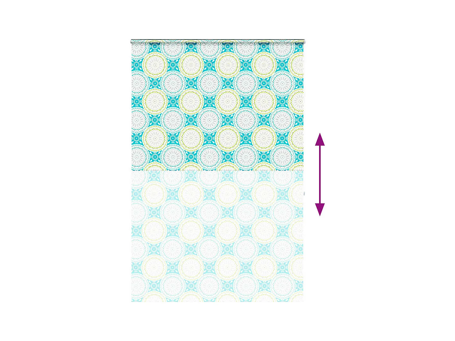 Store enrouleur de douche avec cassette largeur du tissu 156 cm