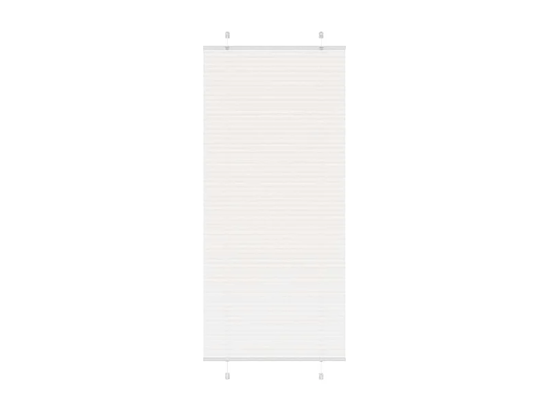 Store plissé blanc 85x200 cm largeur du tissu 84,4 cm polyester