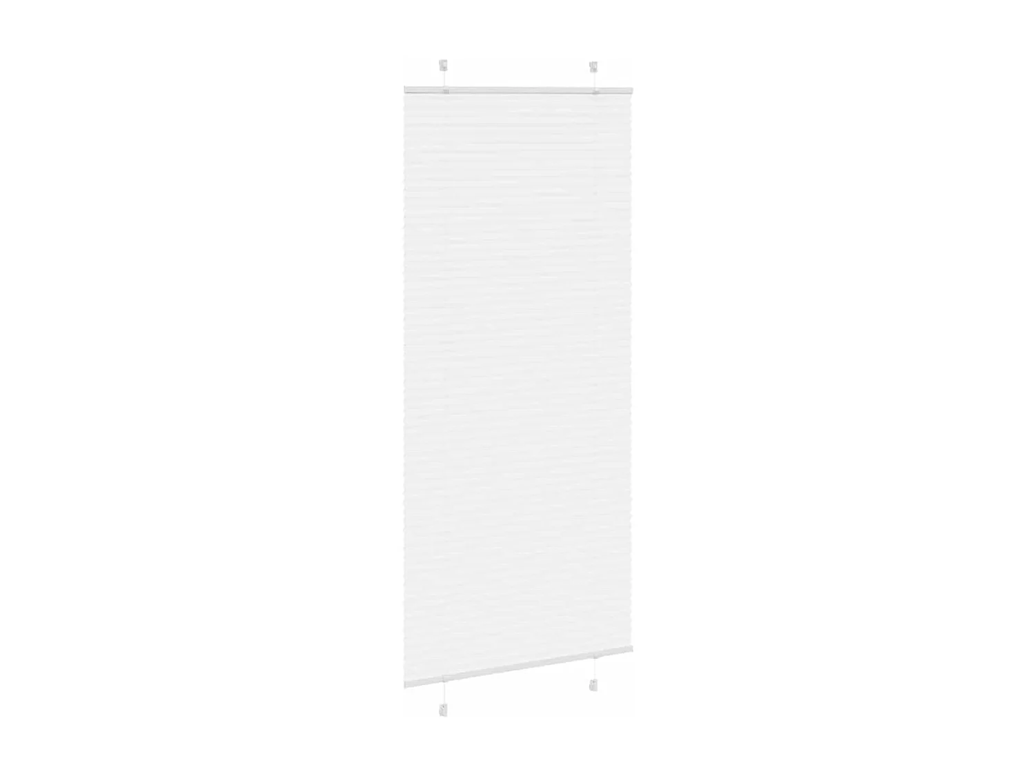 Store plissé blanc 85x200 cm largeur du tissu 84,4 cm polyester