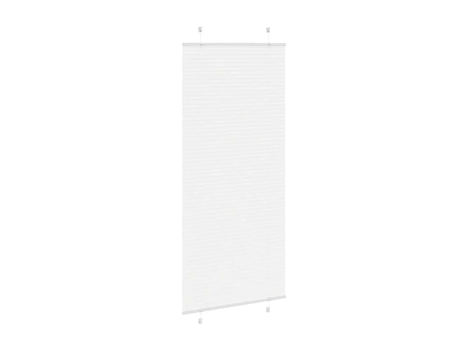 Store plissé blanc 85x200 cm largeur du tissu 84,4 cm polyester