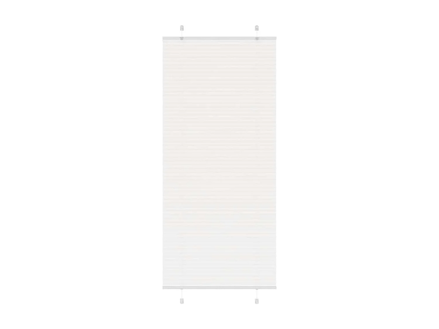 Store plissé blanc 85x200 cm largeur du tissu 84,4 cm polyester