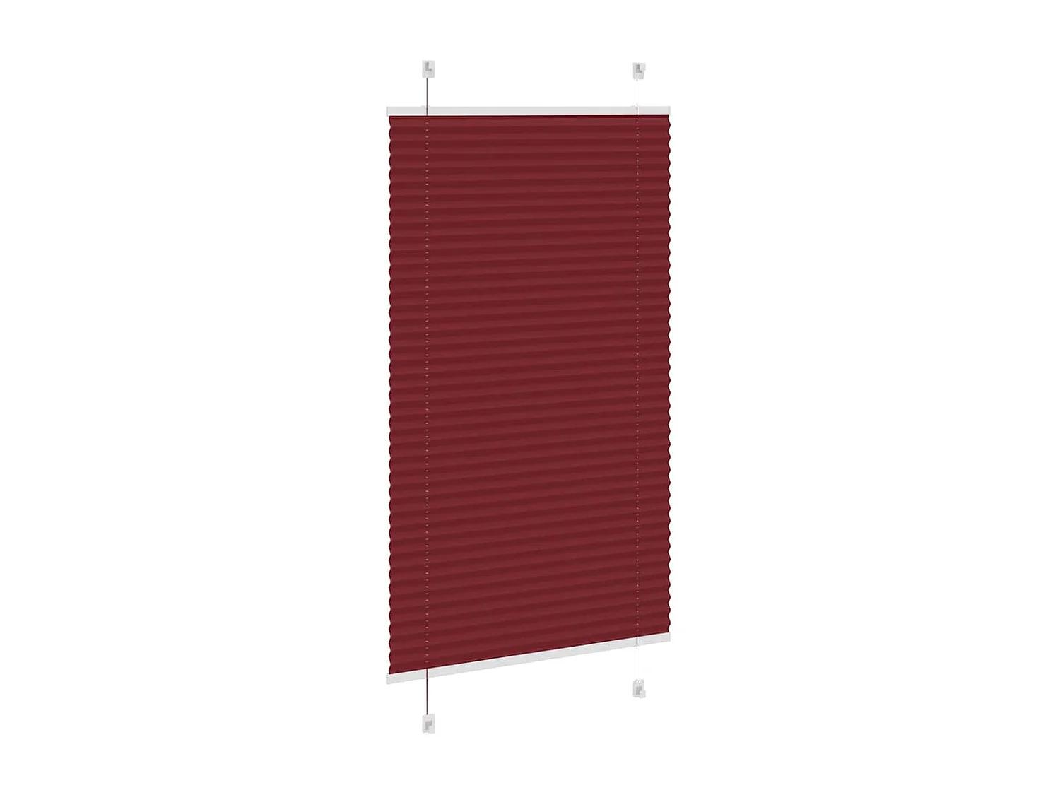 Store plissé rouge bordeaux 70x100 cm largeur du tissu 69,4 cm