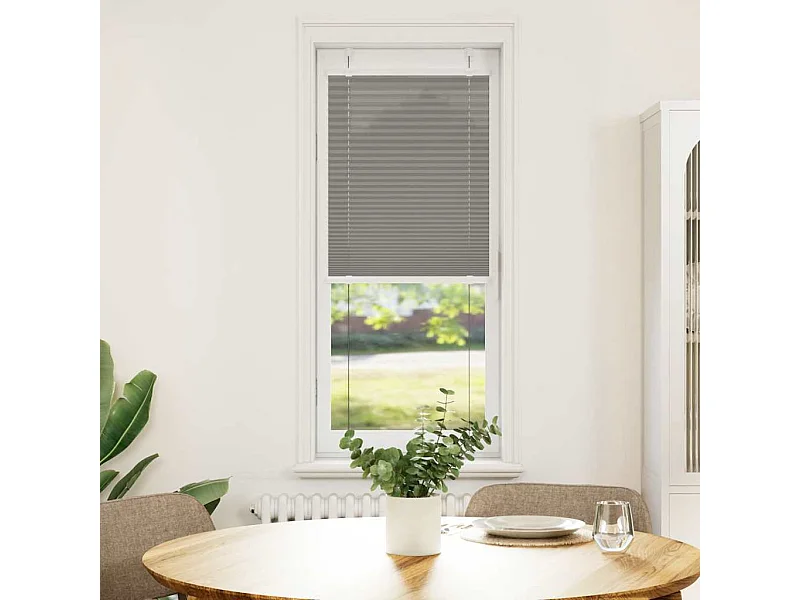 Antracite Plissada Cega 50x100 cm Largura Tecido 49,4 cm