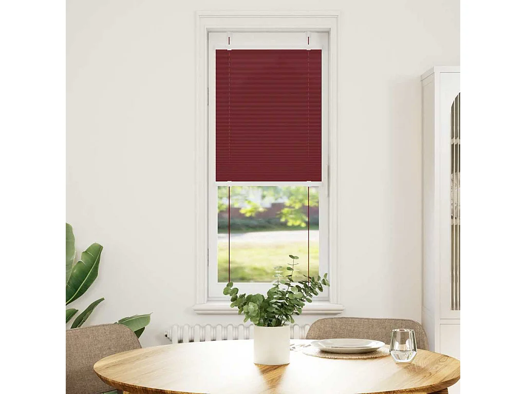 Store plissé rouge bordeaux 40x150 cm largeur du tissu 39,4 cm