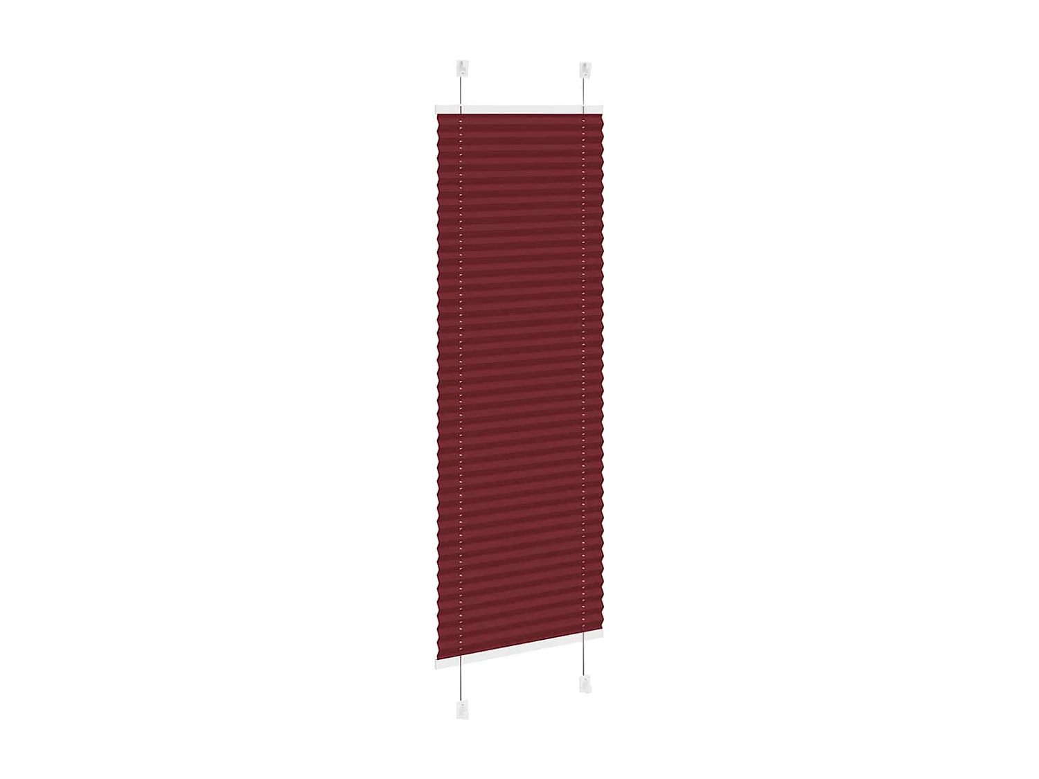 Store plissé rouge bordeaux 40x150 cm largeur du tissu 39,4 cm