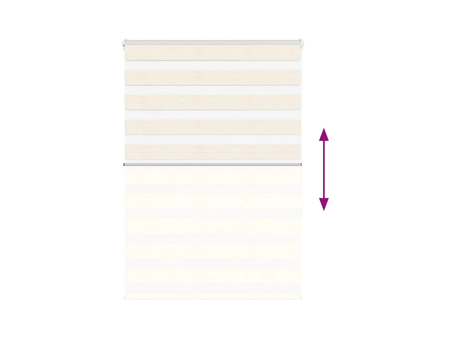 Store zèbre beige marbré largeur du tissu 90,9 cm polyester