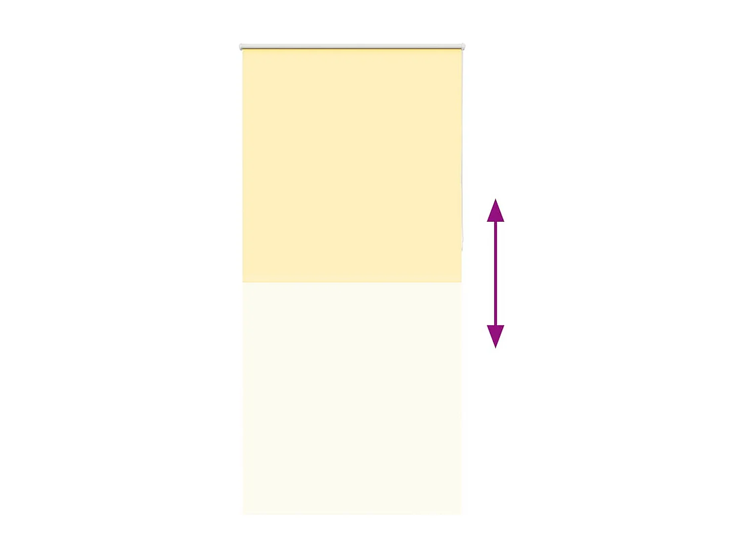 Store enrouleur occultant jaune largeur du tissu 90,7 cm