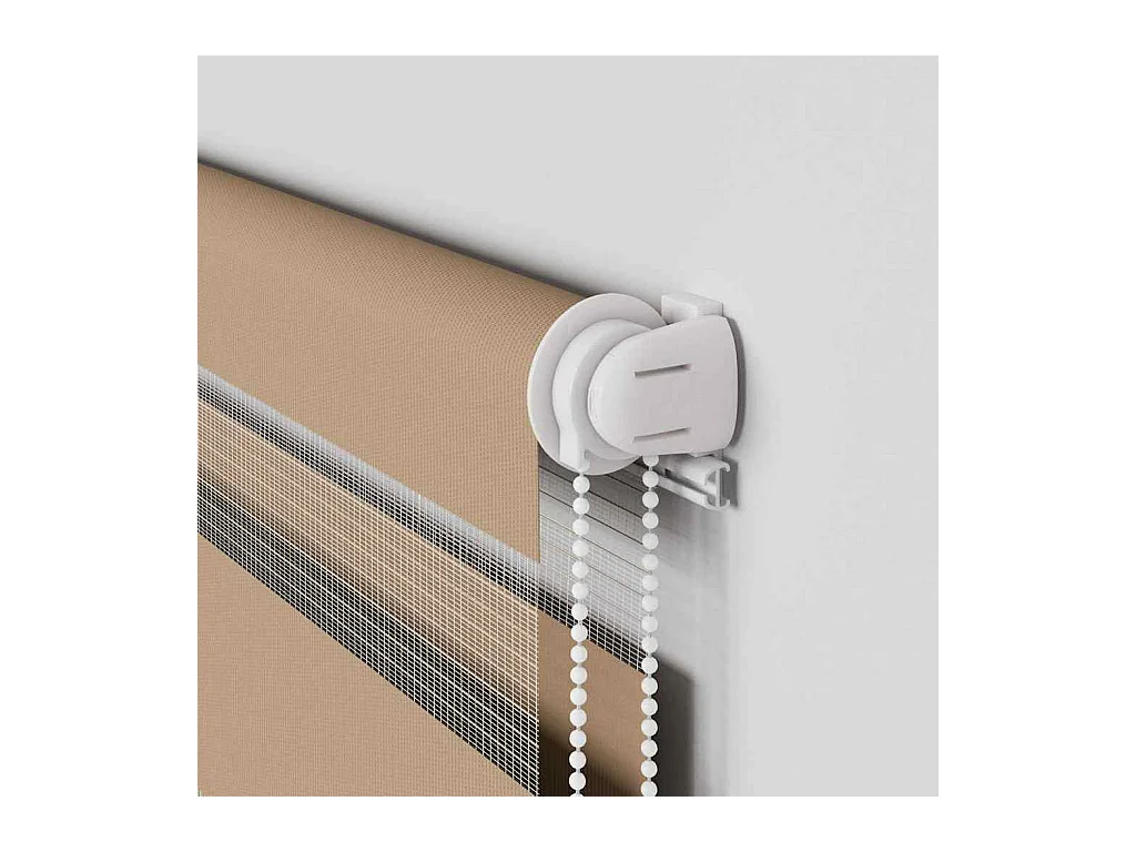 Store zèbre marron sable largeur du tissu 150,9 cm polyester