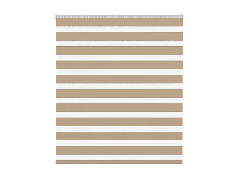 Store zèbre marron sable largeur du tissu 115,9 cm polyester