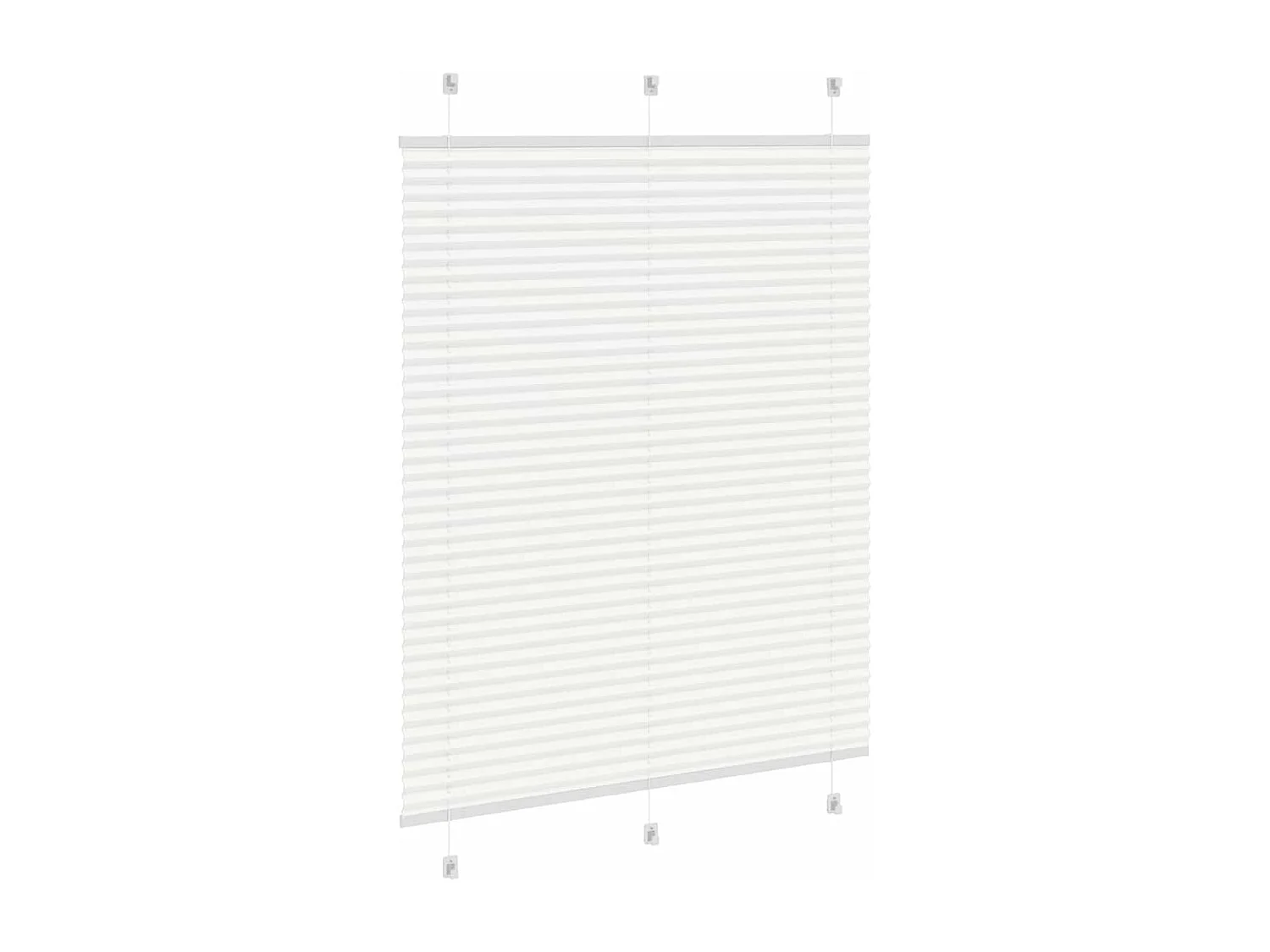 Store plissé blanc 105x100cm largeur du tissu 104,4cm polyester