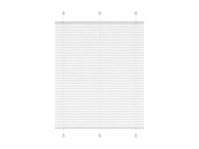 Store plissé blanc 105x100cm largeur du tissu 104,4cm polyester