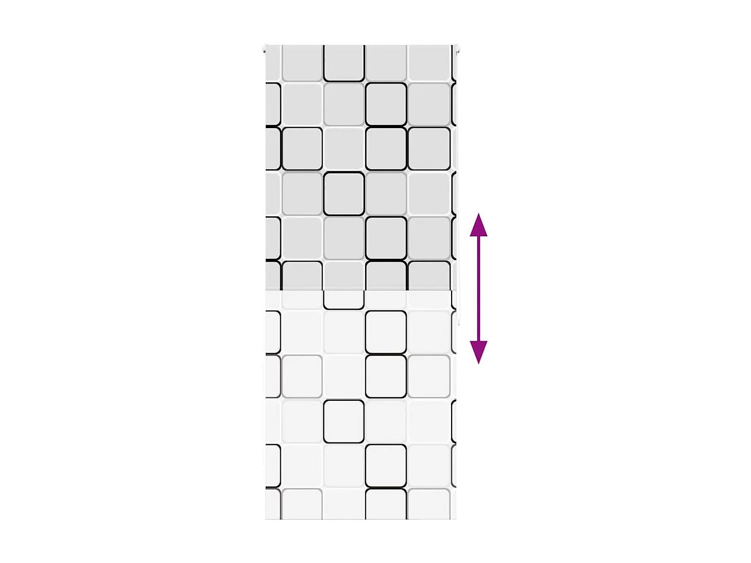 Store enrouleur de douche 90x240 cm largeur du tissu 86 cm