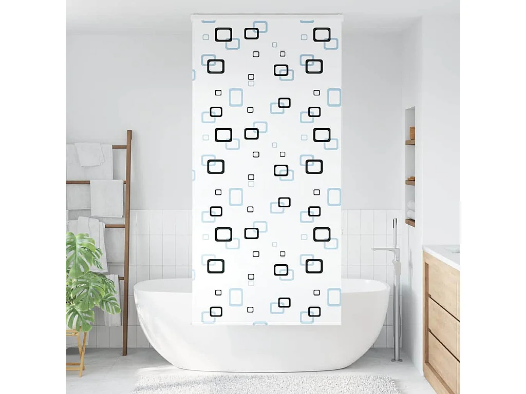 Store enrouleur de douche avec cassette largeur du tissu 96 cm