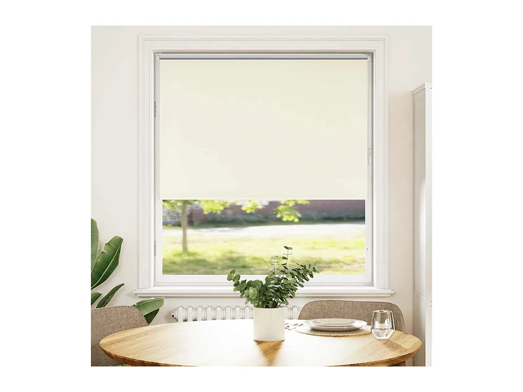 Store enrouleur occultant blanc cassé 95x150cm largeur du tissu