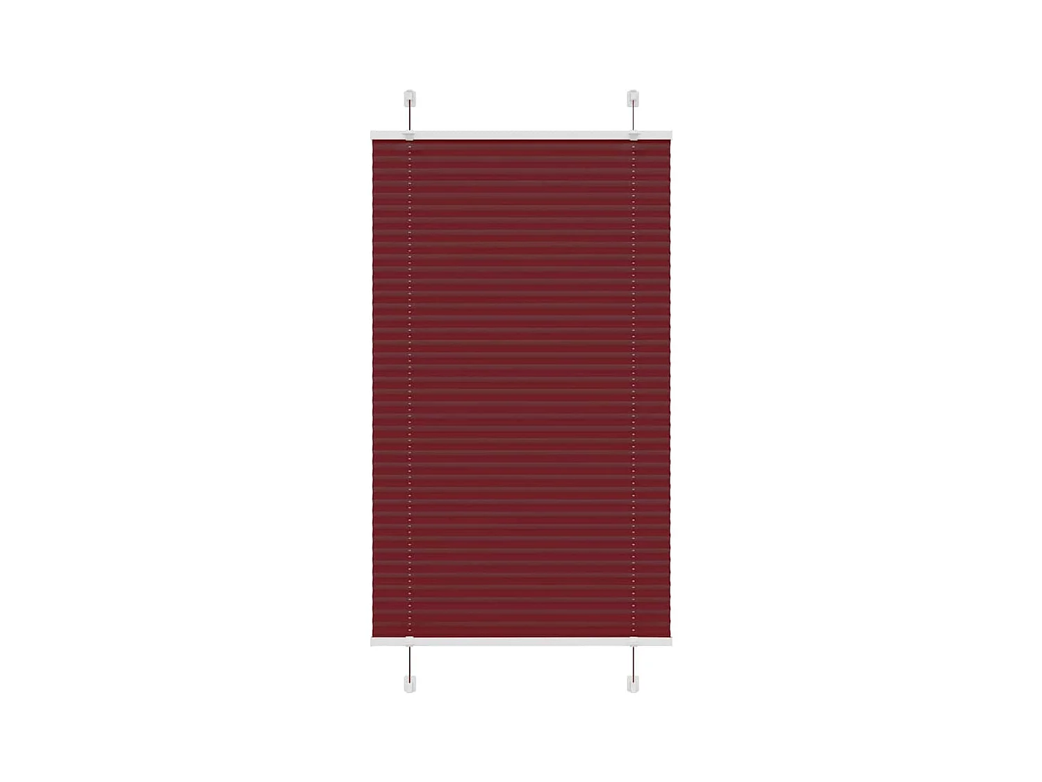 Store plissé rouge bordeaux 75x150 cm largeur du tissu 74,4 cm